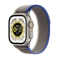 Смарт-часы Apple Watch Ultra GPS + Cellular 49 мм, титановый корпус, сине-серый ремешок Trail Loop - S/M MNHL3EL/A LV-EE цена и информация | Apple Умные часы и браслеты | kaup24.ee