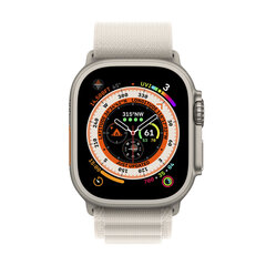 Смарт-часы Apple Watch Ultra GPS + Cellular 49 мм, титановый корпус, ремешок Starlight Alpine Loop - Small MQFQ3EL/A LV-EE цена и информация | Смарт-часы (smartwatch) | kaup24.ee