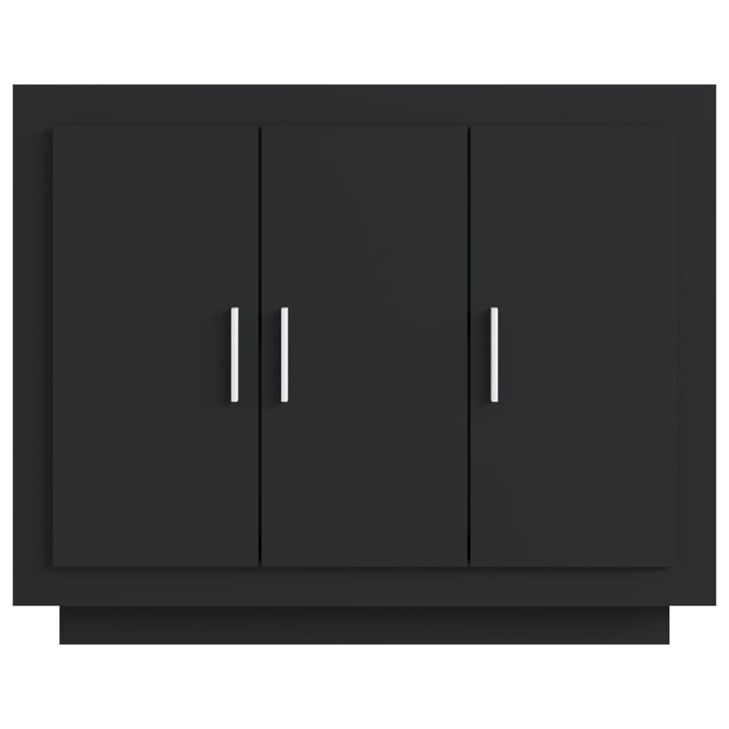Puhvetkapp vidaXL, must, 92 x 35 x 75 cm, tehispuit hind ja info | Elutoa väikesed kapid | kaup24.ee