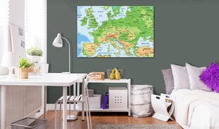 Картина - Map of Europe 90x60 см цена и информация | Картины, живопись | kaup24.ee