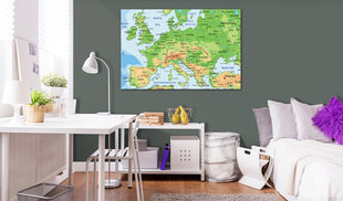 Pilt - Map of Europe 60x40 cm цена и информация | Картины, живопись | kaup24.ee