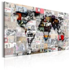 Картина - Map: Banksy inspiration 60x40 см цена и информация | Картины, живопись | kaup24.ee