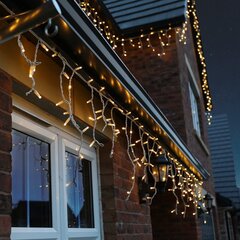 100 LED-pirniga professionaalne õue valguskett Jääpurikad Brosberg, 3 m, valge hind ja info | Jõulutuled | kaup24.ee