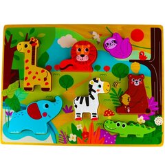 Tooky Toy puidust puzzle, metsloomad hind ja info | Imikute mänguasjad | kaup24.ee