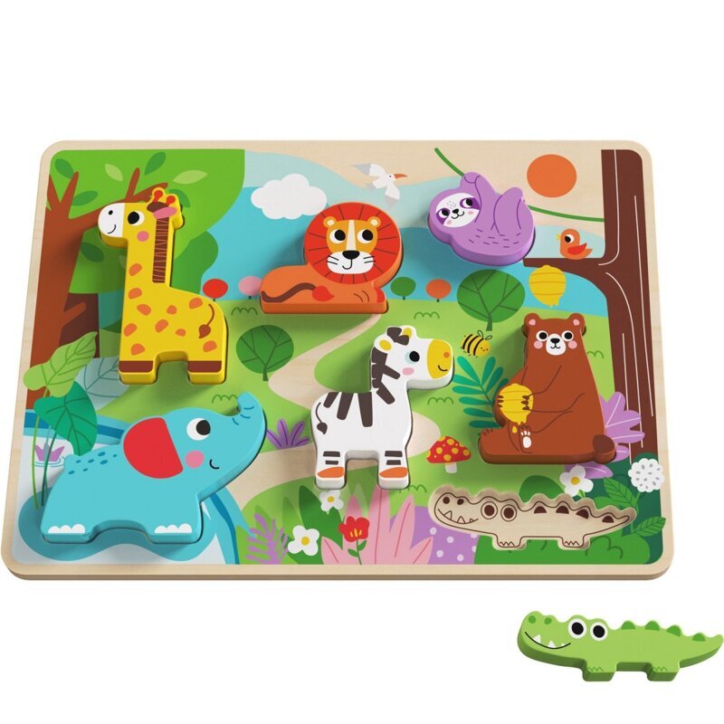 Tooky Toy puidust puzzle, metsloomad hind ja info | Imikute mänguasjad | kaup24.ee