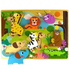 Tooky Toy puidust puzzle, metsloomad hind ja info | Imikute mänguasjad | kaup24.ee