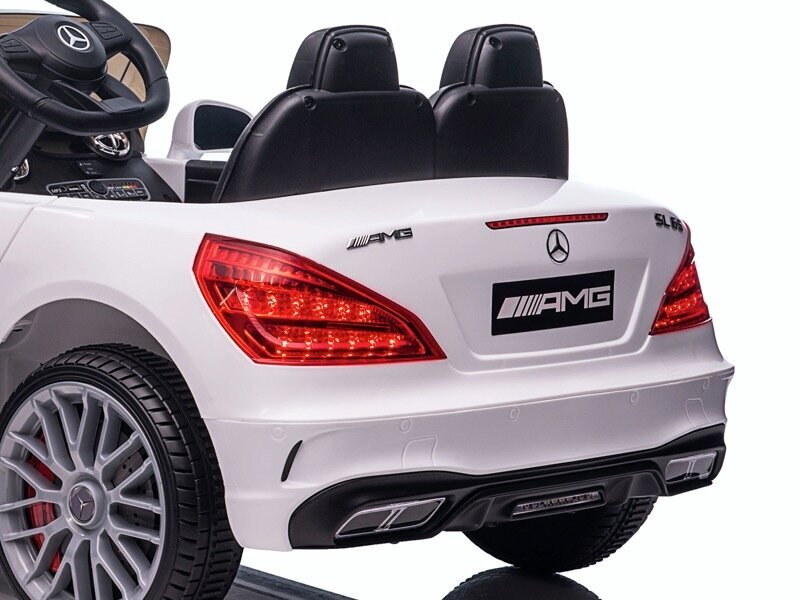 Mercedes SL63 AMG valge, 12 V hind ja info | Laste elektriautod | kaup24.ee