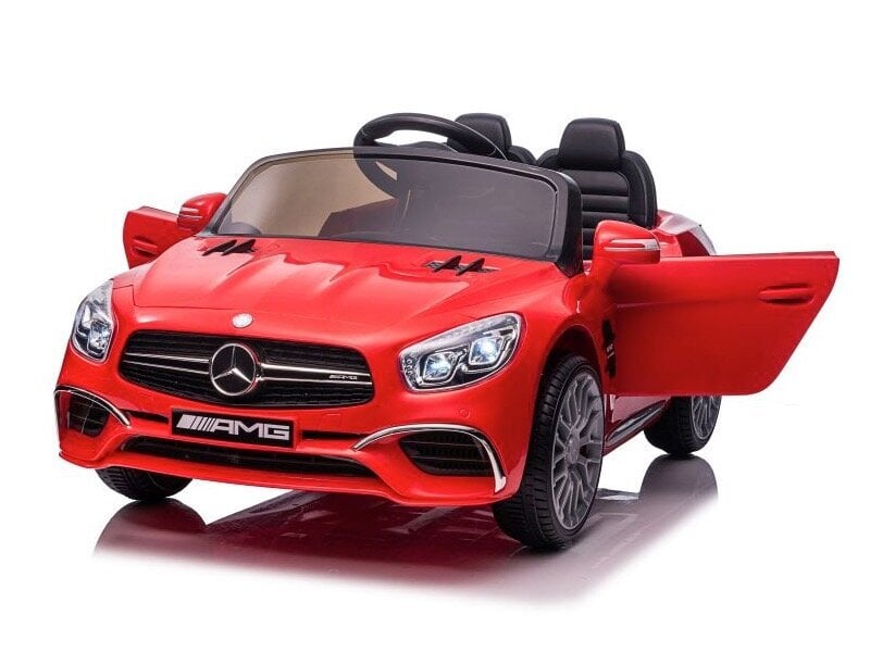 Mercedes SL63 AMG läikiv punane, 12 V hind ja info | Laste elektriautod | kaup24.ee