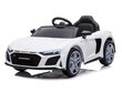 Audi R8 Sport valge, 12v elektriauto ühekohaline hind ja info | Laste elektriautod | kaup24.ee