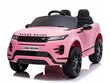 Land Rover, Range Rover Evoque 12v, muusikamooduliga, MP3, roosa цена и информация | Laste elektriautod | kaup24.ee