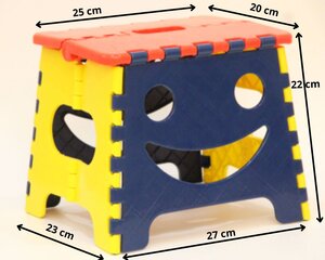 Нескользящая складная ступенька для детей и взрослых, дополнительная ступенька/табурет со смайликом цена и информация | Maudynių prekės | kaup24.ee