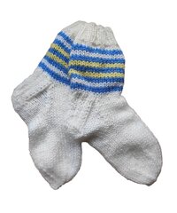Детские носки ручной вязки - длина стопы 12 - 24 мес., 14 см. цена и информация | Колготки, носочки для новорожденных | kaup24.ee