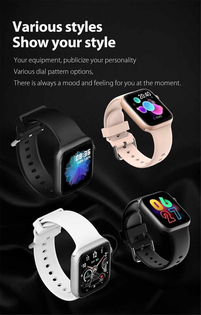 T500 Black hind ja info | Nutikellad (smartwatch) | kaup24.ee