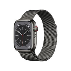 Apple Watch Series 8 GPS + Cellular 45mm Graphite Stainless Steel Case ,Graphite Milanese Loop MNKX3EL/A LV-EE цена и информация | Смарт-часы (smartwatch) | kaup24.ee