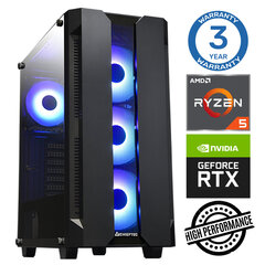 INTOP Ryzen 5 5600X 16GB 250SSD M.2 NVME+2TB RTX3060 12GB no-OS hind ja info | Lauaarvutid | kaup24.ee