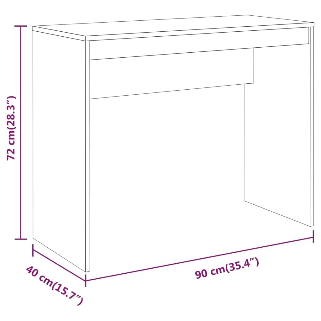 vidaXL kirjutuslaud, suitsutatud tamm, 90 x 40 x 72 cm, tehispuit цена и информация | Arvutilauad, kirjutuslauad | kaup24.ee