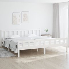 vidaXL voodiraam, valge, männipuit, 180 x 200 cm hind ja info | Voodid | kaup24.ee