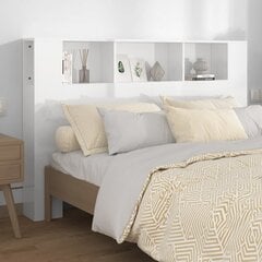 vidaXL voodipeatsi kapp, kõrgläikega valge, 160 x 18,5 x 104,5 cm hind ja info | Voodid | kaup24.ee