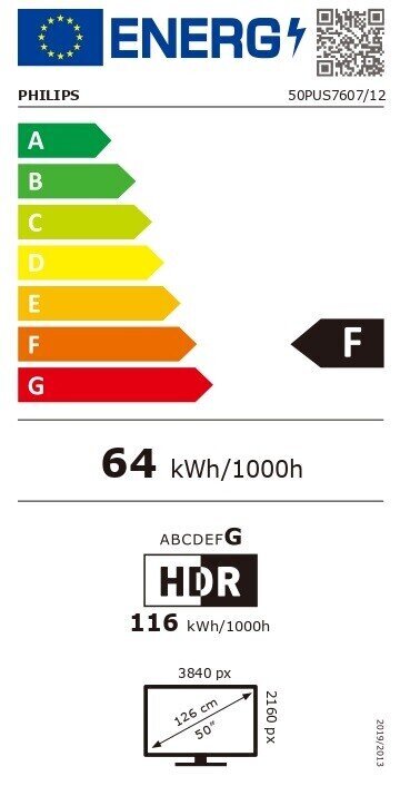 Philips 50PUS7607/12 цена и информация | Telerid | kaup24.ee