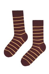 Мужские костюмные носки в полоску бордового цвета из мерсеризованного хлопка JOONAS цена и информация | Meeste sokid | kaup24.ee