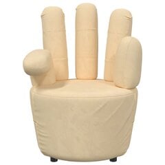 Käekujuline tool vidaXL, kreemjas, samet hind ja info | Tugitoolid | kaup24.ee