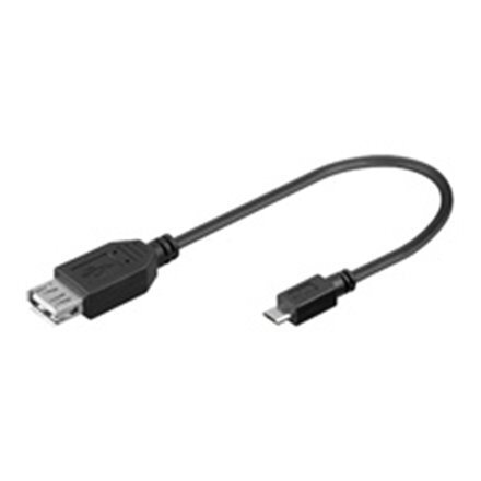 USB Adapter Micro B-M/ USB A-female, with OTG, 0.2 m цена и информация | Kaablid ja juhtmed | kaup24.ee