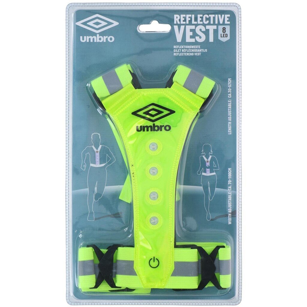 LED helkurvest jooksjatele - UMBRO цена и информация | Jalgrattariided | kaup24.ee