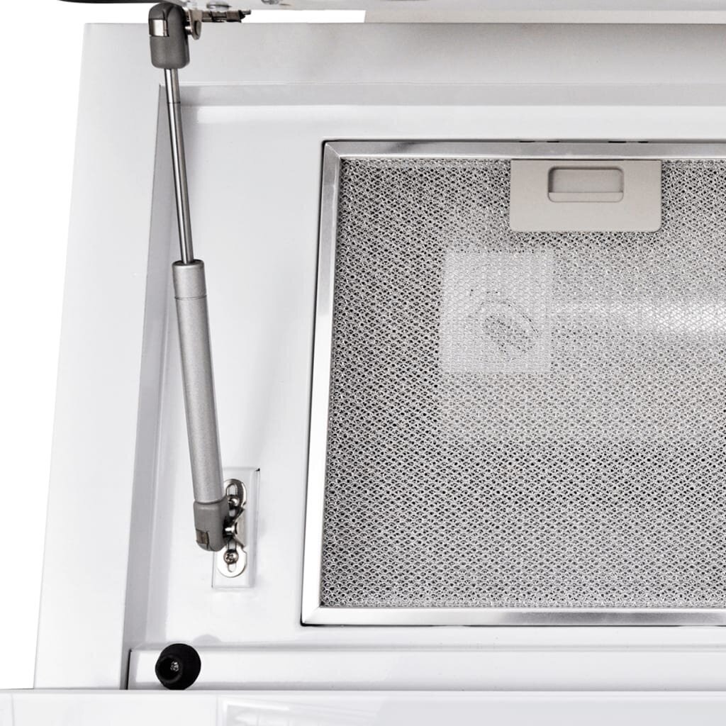 vidaXL pliidikubu karastatud klaasist, valge, 600 mm hind ja info | Õhupuhastid | kaup24.ee