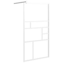 vidaXL dušinurga sein, 100 x 195 cm, ESG-klaas, valge hind ja info | Dušikabiinide uksed ja seinad | kaup24.ee