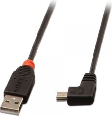 CABLE USB2 A TO MINI-B 1M/90 DEGREE 31971 LINDY hind ja info | Mobiiltelefonide kaablid | kaup24.ee