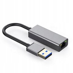 Adapter sülearvutile, PC-le, Windowsile, Mac OS-le, Linuxile, USB 3.0 Ethernet RJ45 Gigabit 1000 mbps цена и информация | Адаптеры и USB-hub | kaup24.ee