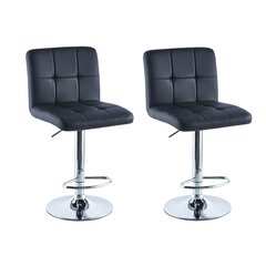 Барный стул, 2 шт., черный цена и информация | Стулья для кухни и столовой | kaup24.ee