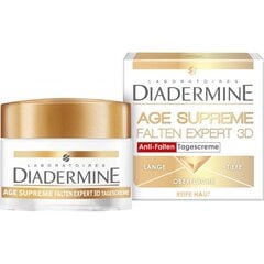 Kortsudevastane öökreem hüaluroonhappega küpsemale nahale Diadermine 3D Wrinkle Expert 50 ml цена и информация | Кремы для лица | kaup24.ee