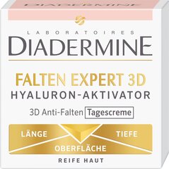 Kortsudevastane öökreem hüaluroonhappega küpsemale nahale Diadermine 3D Wrinkle Expert 50 ml hind ja info | Näokreemid | kaup24.ee
