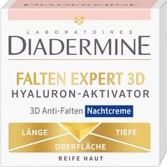 Kortsudevastane öökreem küpsele nahale hüalurooniga Diadermine 3D Wrinkle Expert, 50 ml hind ja info | Näokreemid | kaup24.ee