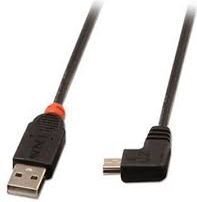 CABLE USB2 A TO MINI-B 0.5M/90 DEGREE 31970 LINDY hind ja info | Mobiiltelefonide kaablid | kaup24.ee