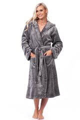 Kapuutsiga hommikumantel naistele, hall hind ja info | Naiste hommikumantlid | kaup24.ee