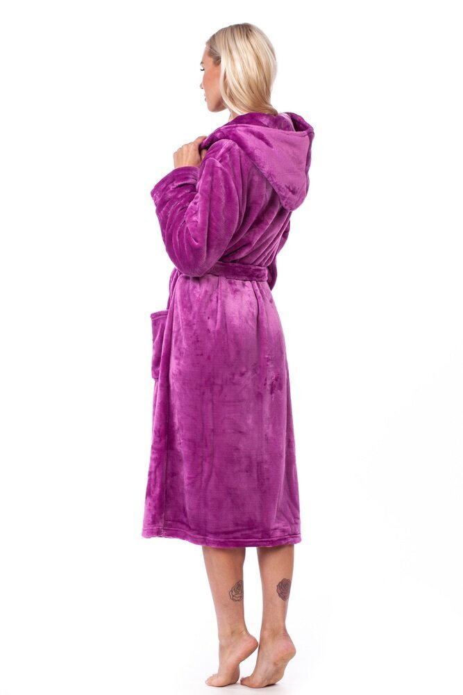 Kapuutsiga hommikumantel naistele, lilla hind ja info | Naiste hommikumantlid | kaup24.ee