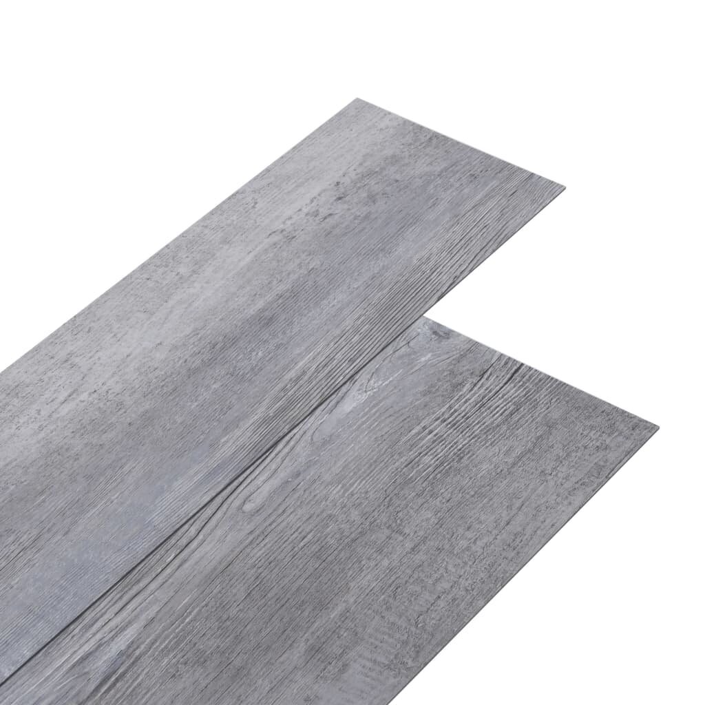 vidaXL iseliimuvad PVC-põrandaplaadid 2,51 m², 2 mm, matt puit, hall цена и информация | Terrassipõrandad | kaup24.ee