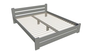 Кровать без решетки KLAIPĖDA, 160x200 см, серая цена и информация | Кровати | kaup24.ee