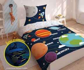 Laste pimedas helendav voodipesukomplekt 160x200, 2 osaline hind ja info | Voodipesu | kaup24.ee