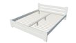 Ilma liistudeta voodi Klaipeda, 90 x 200 cm, valge hind ja info | Voodid | kaup24.ee
