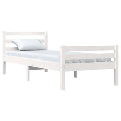 Каркас кровати, белый, 90 x 200 см, массив дерева цена и информация | Кровати | kaup24.ee