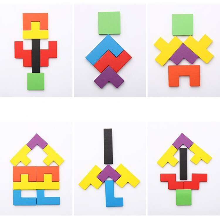 Puidust puzzle "Tetris", B цена и информация | Arendavad mänguasjad | kaup24.ee