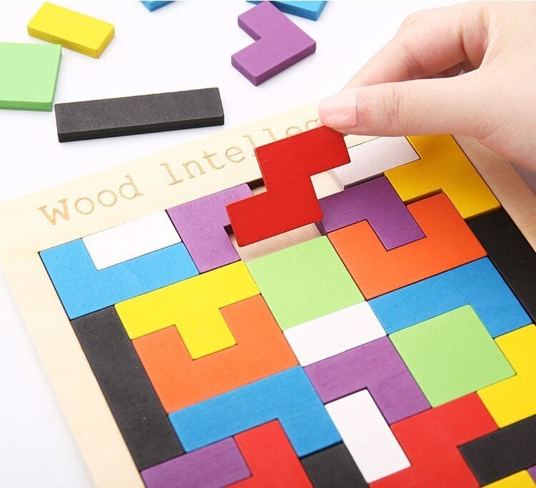 Puidust puzzle "Tetris", B цена и информация | Arendavad mänguasjad | kaup24.ee