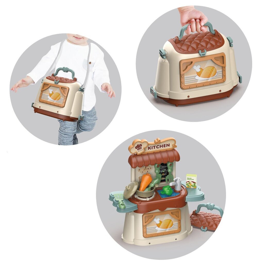 Köök kohvris, 23x18x11, pruun hind ja info | Imikute mänguasjad | kaup24.ee