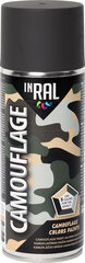 INRAL Camouflage RAL9021, tõrva must, matt, 400 ml välisvärv hind ja info | Värvid | kaup24.ee