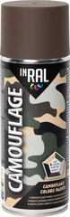 INRAL Camouflage RAL9021, Nahk pruun, matt, 400ml välivärv цена и информация | Краска | kaup24.ee