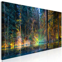 Pilt - Pond in the Forest (1 Part) Narrow 135x45 cm hind ja info | Seinapildid | kaup24.ee