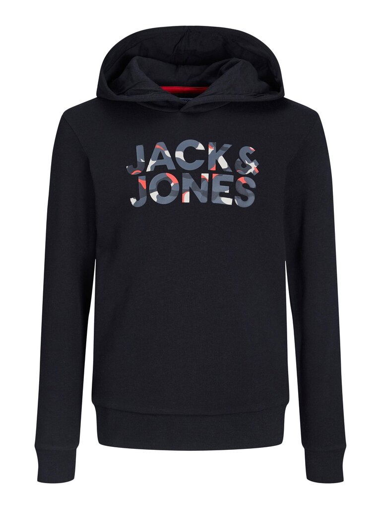 Jack & Jones laste dressipluus 12213338*01, must 5715313349856 hind ja info | Poiste kampsunid, vestid ja jakid | kaup24.ee